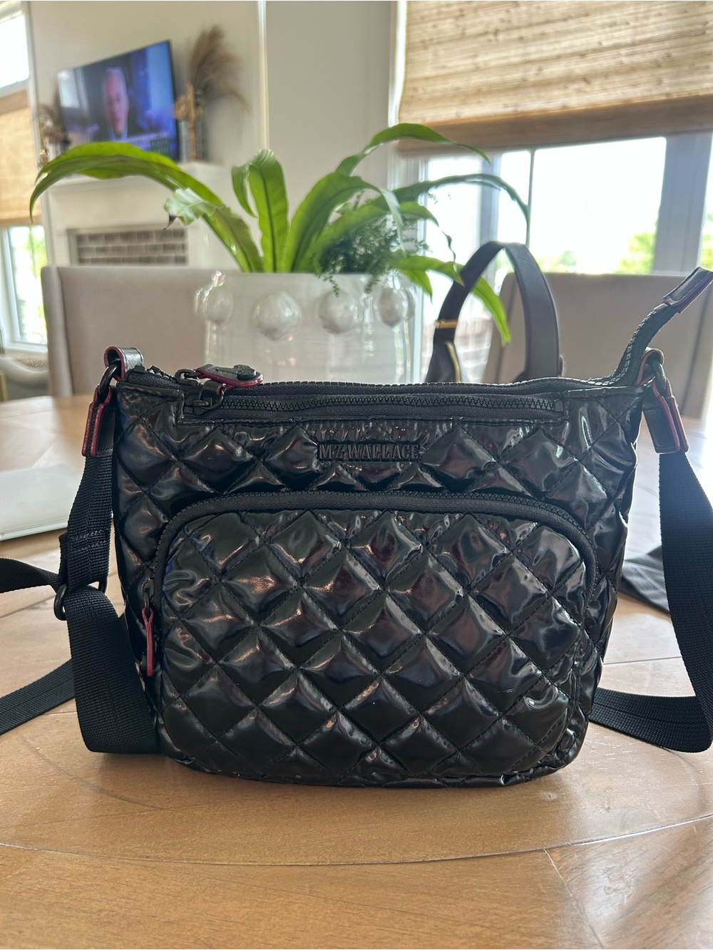 MZ Wallace black metallic crossbody